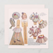 ヴィンテージビクトリアンテニス紙人形の再現 (正面/裏面)