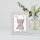 ヴィンテージビクトリアンディバコルセットバチェロレッテ 招待状 (スタンド正面)