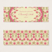 ヴィンテージビクトリアンデイジーフローラメッセージカード (正面&裏面)