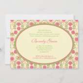 ヴィンテージビクトリアンデイジー誕生日招待状 招待状 (裏面)