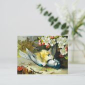 ヴィンテージビクトリアンデッドバード葉書 ポストカード (スタンド正面)