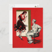 ヴィンテージビクトリアンデビルガール ポストカード (正面/裏面)