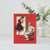 ヴィンテージビクトリアンデビルガール ポストカード (スタンド正面)