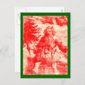 ヴィンテージビクトリアントイルクリスマス シーズンポストカード (正面/裏面)