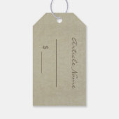 ヴィンテージビクトリアンドールガレージセールまたはフリーマレット ギフトタグ (裏面)