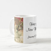 ヴィンテージビクトリアンニューイヤーエブシャンパンエンジェル コーヒーマグカップ (正面左)