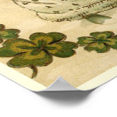 ヴィンテージビクトリアンニューイヤーエブシャンパンエンジェル ポスター (角)