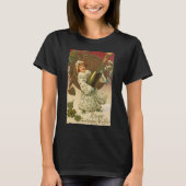 ヴィンテージビクトリアンニューイヤーエブシャンパンエンジェル Tシャツ (正面)