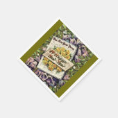 ヴィンテージビクトリアンハッピーニューイヤー紙ナプキンズ スタンダードカクテルナプキン (角)