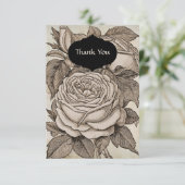 ヴィンテージビクトリアンハロウィーンゴシックバラ サンキューカード (スタンド正面)