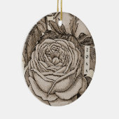 ヴィンテージビクトリアンハロウィーンゴシックバラ セラミックオーナメント (右)