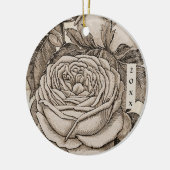 ヴィンテージビクトリアンハロウィーンゴシックバラ セラミックオーナメント (左)