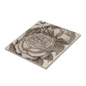 ヴィンテージビクトリアンハロウィーンゴシックバラ タイル (側面)