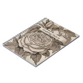 ヴィンテージビクトリアンハロウィーンゴシックバラ ノートブック (左側)