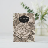 ヴィンテージビクトリアンハロウィーンゴシックバラ ポストカード (スタンド正面)