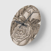 ヴィンテージビクトリアンハロウィーンゴシックバラ ラウンド壁時計 (傾斜)