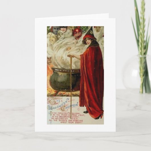 ヴィンテージビクトリアンハロウィーン用グリーティングカード カード (正面)