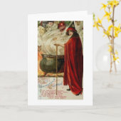 ヴィンテージビクトリアンハロウィーン用グリーティングカード カード (黄色い花)