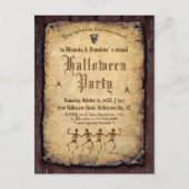 ヴィンテージビクトリアンハローウィンパーティ葉書 ポストカード (正面)