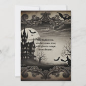 ヴィンテージビクトリアンハ幽霊のよく出るウスハローウィンパーティ 招待状 (裏面)