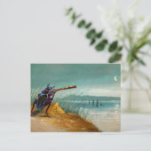 ヴィンテージビクトリアンバグと月はがき ポストカード (スタンド正面)