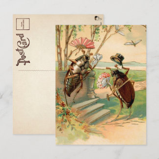 ヴィンテージビクトリアンバグのはがき ポストカード