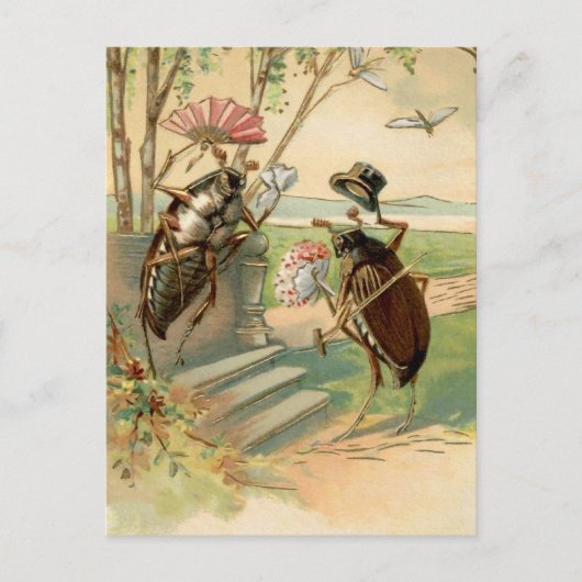 ヴィンテージビクトリアンバグのはがき ポストカード (正面)