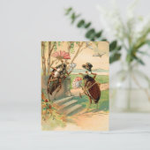 ヴィンテージビクトリアンバグのはがき ポストカード (スタンド正面)