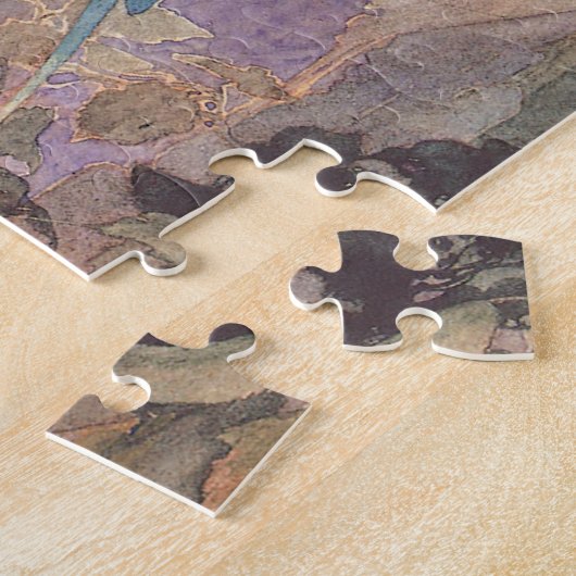 ヴィンテージビクトリアンバタフライフェアリーバイロビンソン ジグソーパズル (側面)