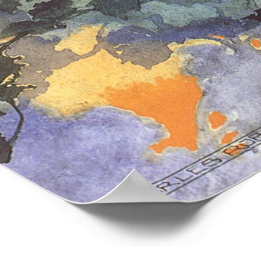 ヴィンテージビクトリアンバタフライフェアリーバイロビンソン ポスター (角)