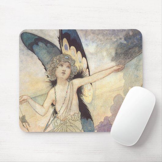ヴィンテージビクトリアンバタフライフェアリーバイロビンソン マウスパッド (マウス)