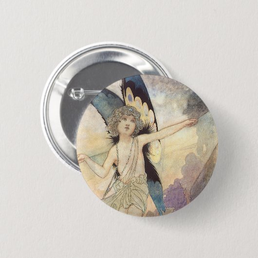 ヴィンテージビクトリアンバタフライフェアリーバイロビンソン 缶バッジ (正面&裏面)