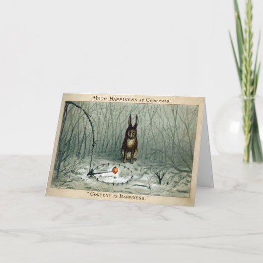 ヴィンテージビクトリアンバニークリスマスカード シーズンカード (正面)