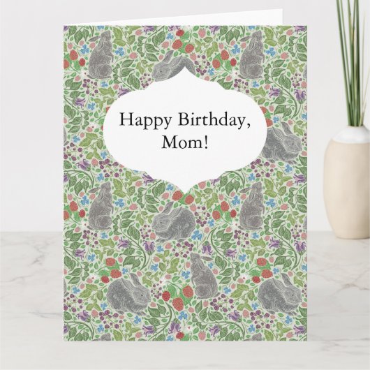 ヴィンテージビクトリアンバニーラビットベリーガーデンイースター カード (正面)