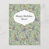 ヴィンテージビクトリアンバニーラビットベリーガーデンイースター ポストカード (正面)