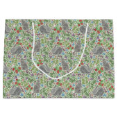 ヴィンテージビクトリアンバニーラビットベリーガーデンイースター ラージペーパーバッグ (正面)