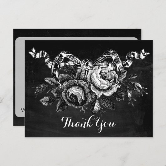 ヴィンテージビクトリアンバラありがとう ポストカード (正面/裏面)