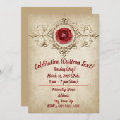 ヴィンテージビクトリアンバラカスタマイズ 招待状 (正面/裏面)