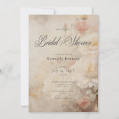 ヴィンテージビクトリアンバラガーデンブライダルシャワー 招待状 (正面)