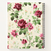 ヴィンテージビクトリアンバラパターン名前をカスタムする ノートブック (裏面)