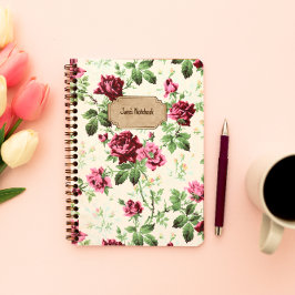 ヴィンテージビクトリアンバラパターン名前をカスタムする ノートブック