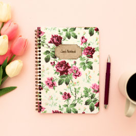 ヴィンテージビクトリアンバラパターン名前をカスタムする ノートブック