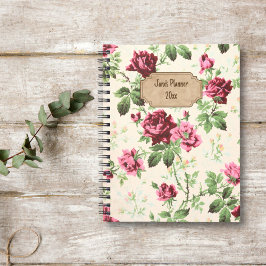 ヴィンテージビクトリアンバラパターン名前をカスタムする プランナー手帳