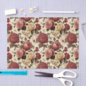 ヴィンテージビクトリアンバラパターン 薄葉紙 (クラフト)