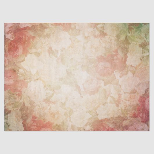 ヴィンテージビクトリアンバラ切り離しティッシュペーパー 薄葉紙 (正面)