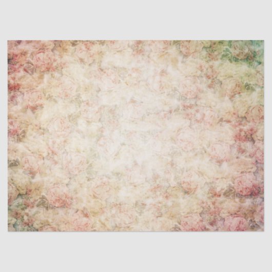 ヴィンテージビクトリアンバラ切り離しティッシュペーパー 薄葉紙 (正面)