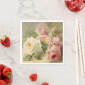 ヴィンテージビクトリアンバラ水色 スタンダードカクテルナプキン (インサイチュ)