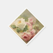 ヴィンテージビクトリアンバラ水色 スタンダードカクテルナプキン (角)