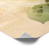 ヴィンテージビクトリアンバラ水色 ポスター (角)