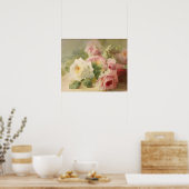 ヴィンテージビクトリアンバラ水色 ポスター (キッチン)